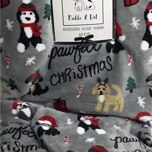 Pickle & Dot Plush Fleece Throw Blanket Dogs Totally Pawfect Soft 60” X 70” New